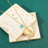 Bird Necklace with Heart Shape Pendant for Women, Aesthetic Jewelry, Gold Color, Chic Accessories - Image 4