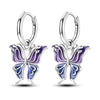Silver Butterfly Fluttering Insect Earrings Jewelry Drop Earrings Jewelry Party Anniversary Gifts - Image 15