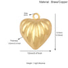Brass Heart with CZ Zirconia Paved Charm Pendant, Gold Plated Zircon Jewelry Finding Supplies - Image 7