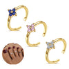 Gold Plated Color Zircon Toe Ring Jewelry Accessories Women's Summer Gift - Image 1