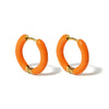 Colorful Enamel Stainless Steel Hoop Earrings for Women Geometric Round Circle Earrings Gold Color Jewelry - Image 13
