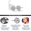 Cubic Zirconia Christmas Snowflake Stud Earrings for Women Shiny Crystal Flowers Earring Christmas Year Gifts - Image 6