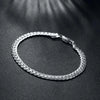 Silver Bracelets necklace Jewelry set for men Women classic 5MM Flat Chain 18/20/22/24 inch Party Gift - Image 2