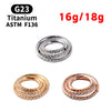 18G/16G Women's Round Earrings Titanium Nose Ring Hinge Clicker Open Diaphragm Nose Ring Lady Piercing Jewelry - Image 3