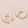 C-Shaped Resin Clip-On Earrings in Multiple Colors - Image 1