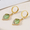 Korean Angel Eye Earrings Gold Color Plated Rhinestones Inlay Tulip Petal Hoop Earring Women's Party Jewelry - Image 4