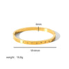 Minimalist Highlight Gold Plated Geometric Bangles Glossy Stainless Steel Bangle For Women Gifts - Image 5