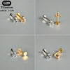 1PC Titanium Zircon Flat Back Earring Flower Ear Studs Lobe Helix Tragus Cartilage Piercing Jewelry 16G - Image 5
