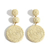 Boho Yellow Raffia Round Drop Earrings for Women Handmade Geometric Rattan Knit Hanging Earrings Summer Beach Jewelry - Image 7
