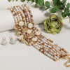 Statement Vintage Pearls Chocker Necklace&Earrings for Women Wedding Party Jewelry - Image 4