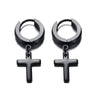 Drop Cross Earring Mens Egyptian Ankh Michael Hang Dangle Earrings Black Stainless Steel Male Punk Jewelry - Image 11