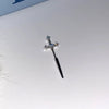 Winged Sword Piercing Stud with Drop Charm - Image 19