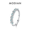 Silver Eternity Band Paraiba Color CZ Ring Mint Green Stackable Rings For Women Jewelry - Image 8