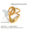 Uself Geometry Stainless Steel Open Ring Personality Charms Pvd Gold Plated Jewelry for Women - Image 8