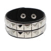 European and American Punk Street Photography Nightclub Pentagram Square Rivet Bracelet Couple PU Leather Bangle - Image 22