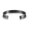 Oxdized Open Stainless Steel Bangle for Men Women, Basic Metal Cuff Bracelets, Retro Jewelry Christmas Birthday Gift - Image 5