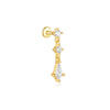 1PC Silver Eight-pointed Star CZ Piercing Earring For Women Tassel Chain Stud Earring Party Jewelry - Image 32