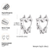 Creative Gothic Punk Rivet Heart Hoop Earrings, Stainless Steel Geometric Piercing Earrings, Unique Cool Jewelry for Party - Image 6