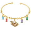 Candy Color Charm Bracelet with Adjustable Open Bangle - Image 28