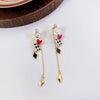 Modern Jewelry Silver Needle Sweet Korean Temperament Splicing Color Tassel Earrings For Women Accessories - Image 5