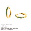 Stainless Steel Birthstone Earrings Minimalist Huggie Hoop Earrings For Women Unisex earrings for women jewelry - Image 12