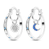 Small Hoop Earrings with Butterfly and Heart Motifs - Image 8