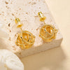 Gold Plated Bohemia Bride Earrings Dubai Jewelry for Women Wedding Valentine Anniversary Birthday Christmas Gift - Image 3