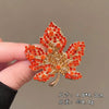 Maple Leaf Brooch Floral Pin Elegant Safety Pin Suit Coat Corsage Welcome Accessory Jewelry Banquets for Women - Image 7