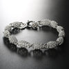 Silver Flower Beads Charm Bracelets For Women Hollow Ball Silver Bracelet Adjustable Wedding Party Jewelry Gifts - Image 2