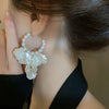 Texture Imitation Pearl Flower Drop Earrings Korean Earring for Woman Party Jewelry Gifts - Image 2