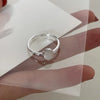 Classic Simple Silver Adjustable Oval White Chalcedony Ring for Women Girls Geometry Jewelry Accessories Gift - Image 5
