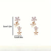 Zircon Flower Drop Earrings for Women Korean Elegant Long Tassel Earring Female Party Temperament Jewelry - Image 6
