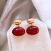 Vintage Red Enamel Love Heart Hoop Earrings For Women Elegant Dripping Oil Temperament Earrings Wedding Jewelry Gifts - Image 9