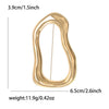 Irregular Big Circle Brooches for Women Men Gold Plated Silver Color Metal Lapel Pins Geometric Jewelry Gifts - Image 10