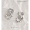 NiNice Stainless Steel Textured Geometric Drop Earrings Handmade Polished Temperament Jewelry Pvd Plating - Image 3