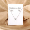 Necklaces Jewelry Sets For Women Girls Stainless Steel Pendant Necklaces And Earrings 2 Pieces Sets Wedding Party Jewelry Gifts - Image 41