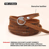 Vintage Bohemian Style Jewelery Multilayer Wrap Leather Bracelet For Men And Women Embossing Letter Bracelets - Image 4