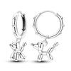 Silver Shining Zircon Earring Sparkling Simple Bow Irregular Curve Hoop Earring Jewelry Gifts for Women Men - Image 22