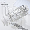 15pcs/set Punk Simple Multilayer Bracelets for Women Elegant Delicate Twist Sparkling Adjustable Bangles Jewelry Couples Gifts - Image 6