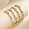 Elegant Minimalist Inlaid Cubic Zirconia Rectangle Oval Link Chain Bracelets For Women Wedding Party Daily Jewelry - Image 2