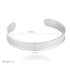 Cuff Adjustable Bangles Unisex Stainless Steel Bracelet CN(Origin) - Image 3