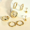 Eight Piece Thick Hoop and Stud Earring Set for Cartilage Styling - Image 2