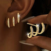 2pcs Elegant Rhinestone Three-Claw Earrings for Women Cute Design Earring Party Jewelry Gifts - Image 8