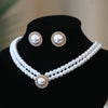 Women Elegant Pearl Double Layers Necklace Earrings Vintage Classic Chains For Lady Party Wedding Retro Jewelry Choker - Image 8