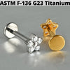 Cz Flower Titanium Cartilage Earrings Stud 16G Internally Threaded Sun Helix Ear Tragus Piercing Jewelry - Image 47
