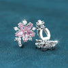 Female Small Red Zircon Stone Clip Earrings Charm Silver Color Wedding Jewelry For Women - Image 8