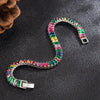 Noble Silver Bracelet Chain Color Crystal Hand Jewelry For Women Charm Wedding Gift Party 18cm - Image 1
