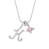 Letter Necklace for Women Pink Zircon Heart-shaped Pendant Suitable for Girls to Wear Personalized Gold-plated Jewelry - Image 18