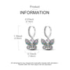 Butterfly Hoop Earrings with Colorful Cubic Zirconia - Image 47