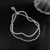 Silver Sparkling Bracelets for Women Korean Gypsophila Double Layered Adjustable Bracelet Party Jewelry - Image 6